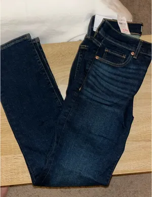 Loft “the slim” dark wash jeans thumbnail 1