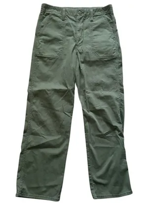 Levi's Women's Utility‎ Pants Sz 29X29 Green Stretch thumbnail 1