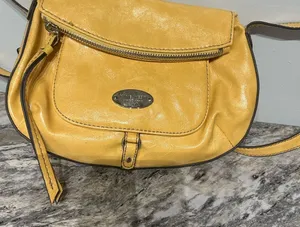 Nine West Yellow Faux Leather Crossbody Bag thumbnail 1