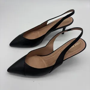 Cole Haan Black Leather Slingback Kitten Heel Pumps Womens 10.5 B thumbnail 7