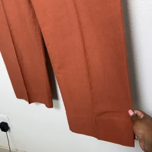 Apiece Apart Women Marida 100% Cotton Pants 8 Rust‎ Orange High Rise Wide Leg thumbnail 3