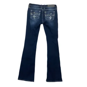 Rock Revival 28 Sundee mid rise boot cut Dark Blue denim Jeans western chunky thumbnail 13