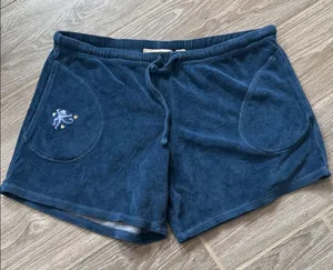 Roller Rabbit Deep Royal Blue Terry Shorts monkey size medium thumbnail 1