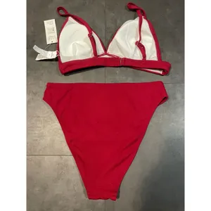 Burgundy‎ two piece swim wear size medium A-50 thumbnail 2