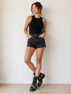 Comfort By Alexis Bendel Camo Combat Boots Green Black Grunge thumbnail 2