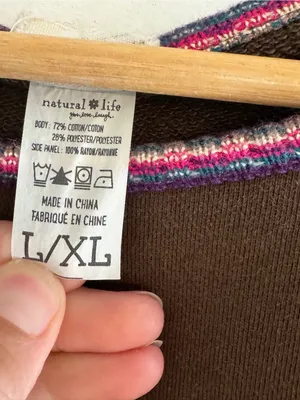 NATURAL LIFE Olive Green Knit Trim Sweatshirt with Colorful Trim thumbnail 4