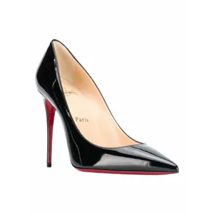Christian Louboutin Kate 100 Patent Leather Pointed Toe Pump Black Size 36 thumbnail 3