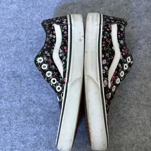 Vans Ward lo sneaker black floral print size 7 women thumbnail 5