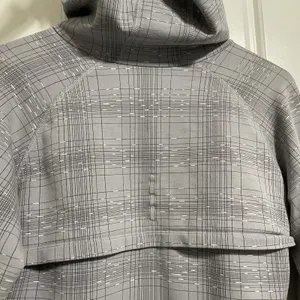Nike Dri-FIT Women's Hoodie Pullover Gray Plaid Athletic‎ Top Activewear Medium thumbnail 12