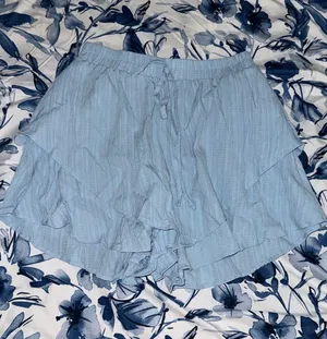 Boutique Blue Ruffle Shorts thumbnail 1