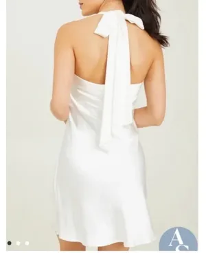 Altar'd State Satin White Mini Dress thumbnail 3