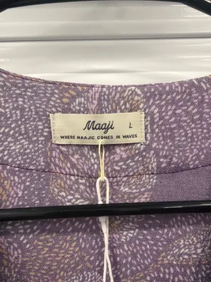 Maaji Floral Cover-Up Caftan Dress Purple Womens Size Large thumbnail 5