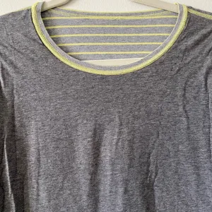 Lululemon Reversible Gray & Yellow Long Sleeve Top | S thumbnail 11