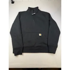 Carhartt Womens Tencel Quarter Zip Sweatshirt Black Relaxed Fit Small NEW thumbnail 2