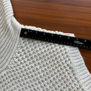 Nine West Vintage America Cream Waffle Knit Cowl Neck‎ Sweater Petite Large thumbnail 14