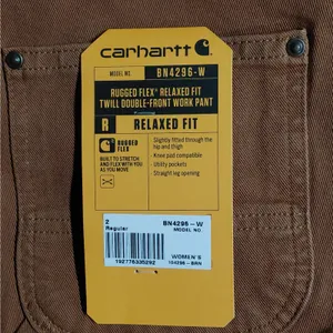 Carhartt Womens Utility Work Pants Size 2 Brown Twill Rugged Flex Double Front thumbnail 7