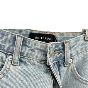 White Fox Boutique Hurt Feelings Denim Shorts Powder Blue Wash Size‎ XXS thumbnail 8