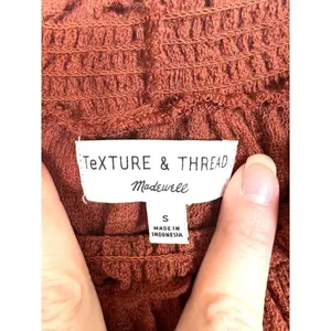 Madewell texture‎ & thread burnt orange top thumbnail 4
