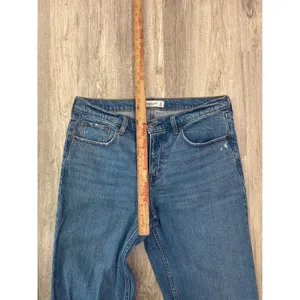 Abercrombie & Fitch The 90s Straight Mid Rise Distressed Jeans Blue 30‎ 10R thumbnail 7