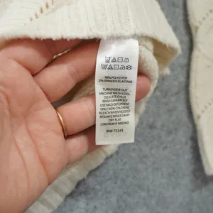 Joie Womens XL Ivory Cream Diamond Pointelle Knit Crewneck Sweater Long‎ Sleeve thumbnail 6
