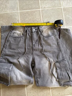 By Corea Washed Gray Cargo Boyfriend Jeans I think it’s a size S thumbnail 6