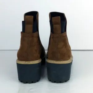 DV Dolce Vita Rango Chelsea Boots Womens 8.5 Brown Suede Lug Wedge Heel thumbnail 7