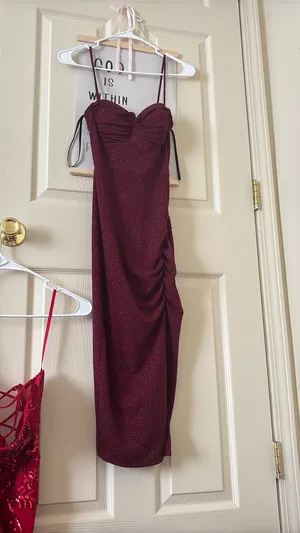 Windsor Dress Midi Maroon thumbnail 2