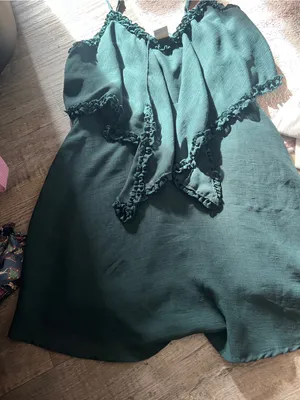 Selfie Leslie forest green Tie-Front ruffle Mini Dress thumbnail 8