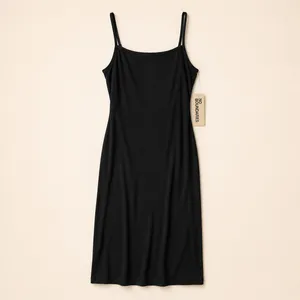 No Boundaries Womens Black Square Neck Midi Dress Sleeveless Slim Fit XS‎ 0-2 thumbnail 4