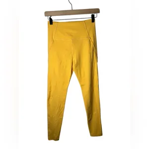 Ryderwear Sola High‎ Waist Leggings Mango Yellow Women’s Activewear Size Small thumbnail 3