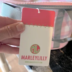 MarleyLilly Personalized Small Cooler Lunch Bag Pink Checked DHT Monogram thumbnail 8