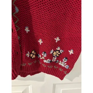New‎ VTG Classic Elements Knit Vest Floral Embroidered Sleeveless Grandma Core thumbnail 2