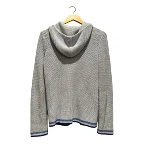 Lands End Women's Blue Full Zip Hooded Cotton Sweater Size‎ XS thumbnail 2