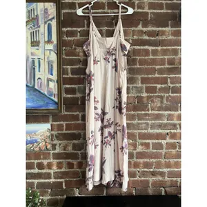 Free People Dream Big Pale Pink Floral Jumpsuit Wide Leg Size Small thumbnail 7