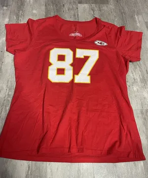 Nike Travis Kelce #87 Kansas City Chiefs‎ NFL Red Jersey Tshirt Women's XL Bag6 thumbnail 1