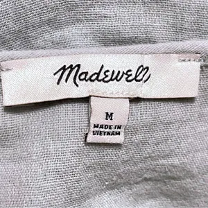 Madewell Babydoll Dress Light Blue‎ Gauze Ruffle Sleeve Pockets Women Medium thumbnail 6
