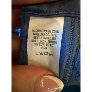 OFFLINE by Aerie Sports Bra Women Small Blue Ribbed Strappy Back Athleisure thumbnail 13
