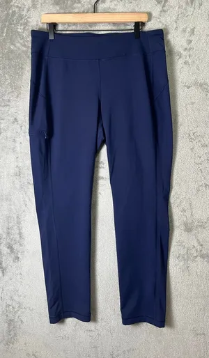 Duluth Trading Co NoGA Classic Slim Leg Pants Women's L 31 Navy Blue Stretch thumbnail 1