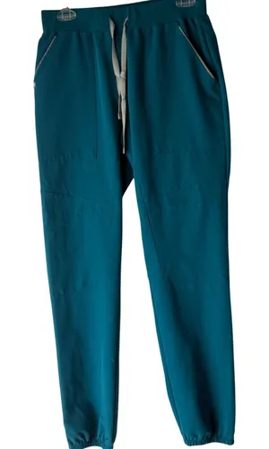 FIGS Teal Jogger Scrub Pants Womens Elastic Waist Drawstring Pockets Small Nurse thumbnail 1