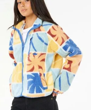 ​Rip Curl Ty Williams Artist of The Search Polar Fleece Jacket XS Abstract Surf thumbnail 1