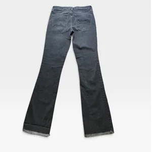 Free People Grey High Rise Flared Jeans Raw Hem W26 61502-16515125 thumbnail 3