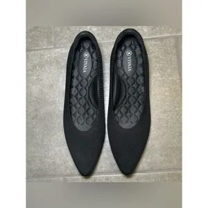 Vivaia Aria Walker Black Pointed Toe Knit Ballet Flats Women’s Shoe Size 11 thumbnail 3