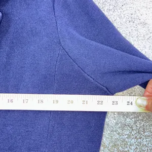 Lauren Ralph Lauren Knit Blazer XL Navy Gold Button Preppy Old Money Equestrian thumbnail 8