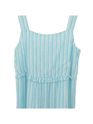 Rails Sandy Laguna Stripe Sleeveless Tiered Ruffled Mini Sundress Blue White S thumbnail 4