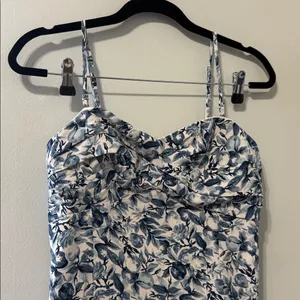 Abercrombie & Fitch Blue Floral Mini Dress Size Medium thumbnail 3