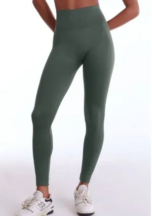 Set Active Sculptflex Green Vegas Leggings Smoothing Ribbed Sides Size M thumbnail 1