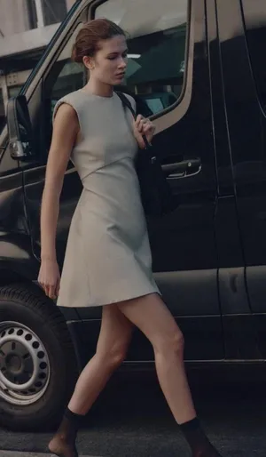 Zara Shimmer Effect Mini Dress thumbnail 1