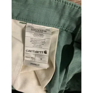 Carhartt Womens Shorts Green Ripstop Roll Tab Utility Cargo 18 thumbnail 4