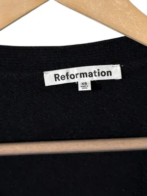 REFORMATION Varenne Cashmere Embellished Cardigan Sweater Top thumbnail 6