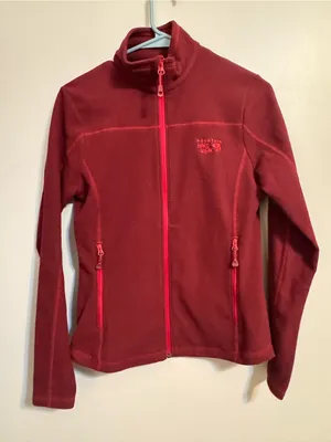 Mountain Hardwear Women’s Small Burgundy Full Zip Fleece Jacket Outdoor thumbnail 1